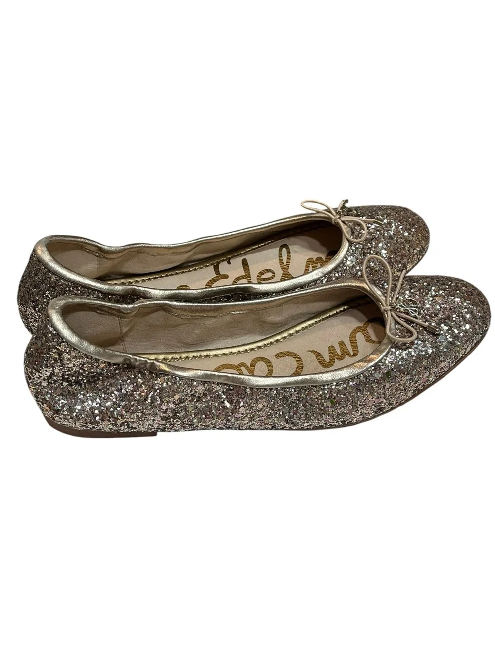Sam Edelman Glitter Flats w/Bow - Size 8.5